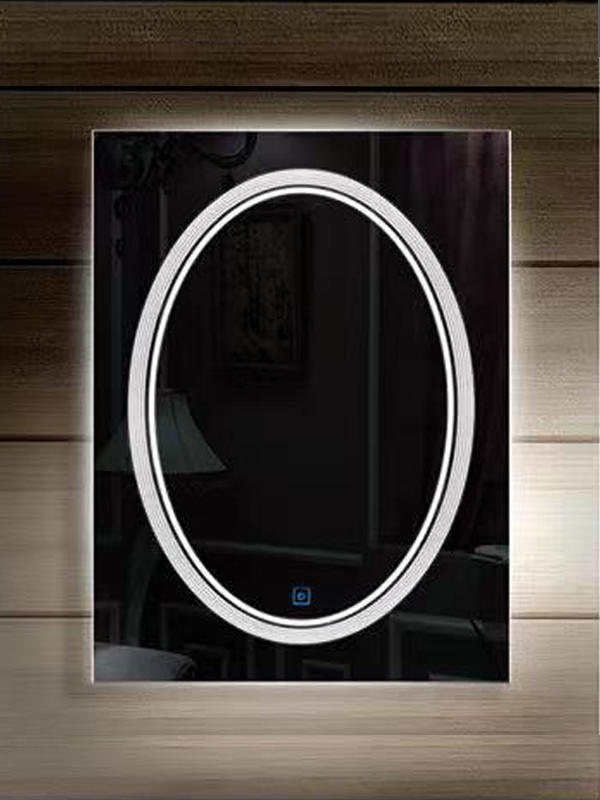 Sıcaklık göstergeli B38 LED Akıllı kare Dokunmatik Ekran Banyo Aynası